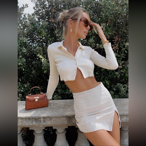 Lioness Princess Polly Lola Mini Skirt - Small, Oatmeal, New Without Tags - Picture 8 of 8